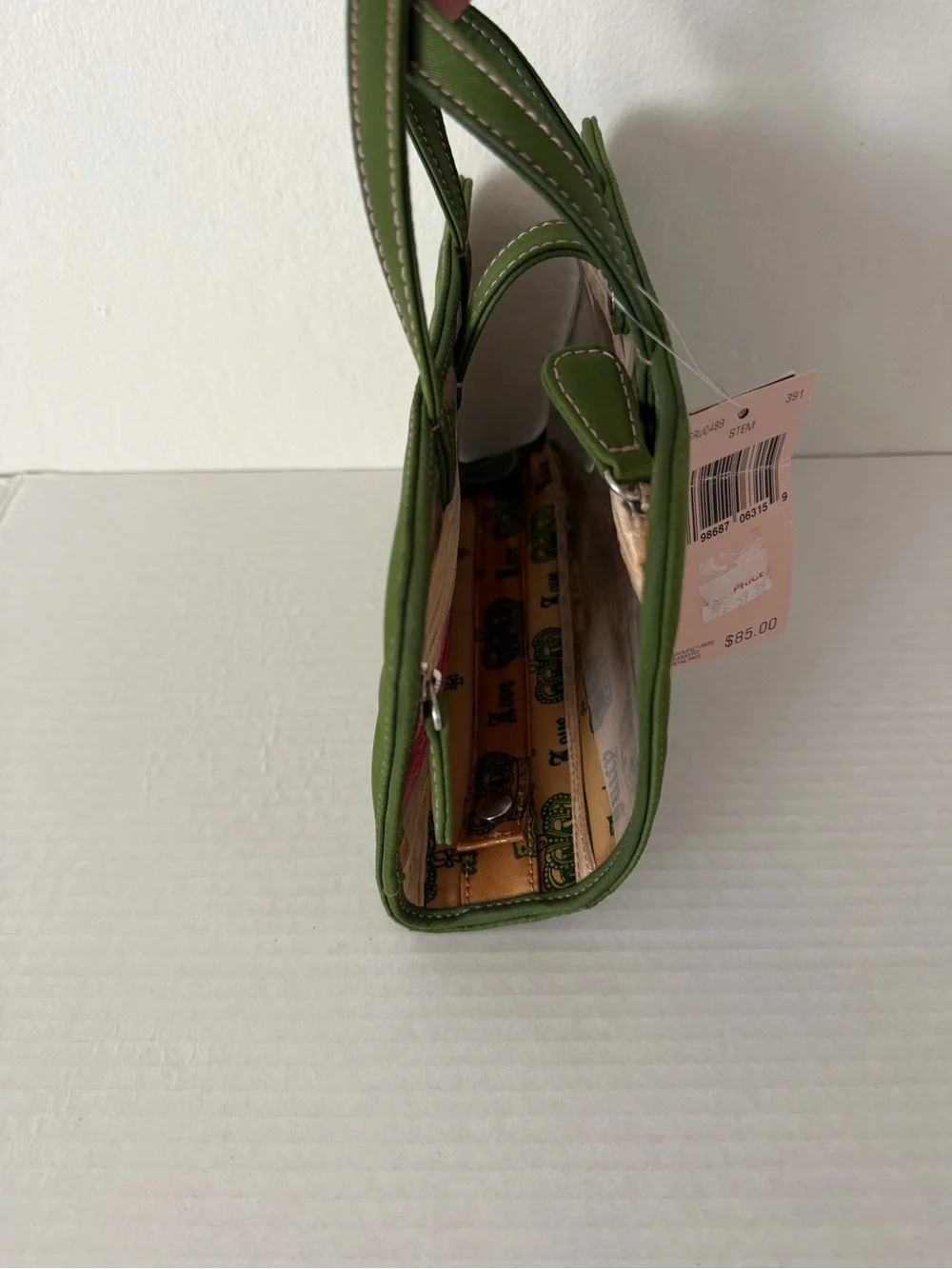 Y2K Juicy Couture Loves Cosmetic Bag Pouch Green Pink